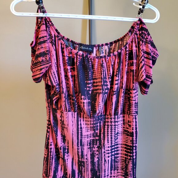 Seduction Women's Cold Shoulder Blouse - Picture 1 of 5